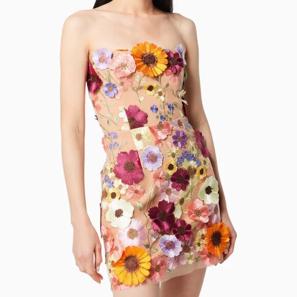 ELLIATT Arabella Strapless Mini Dress In Pink - Picture 3 of 4